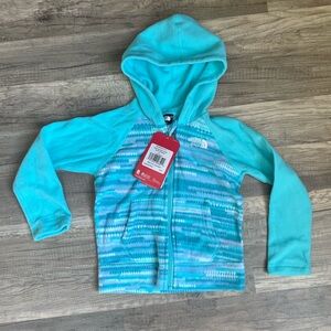 NWT The North Face Glacier Blue Fleece Toddler Hoodie